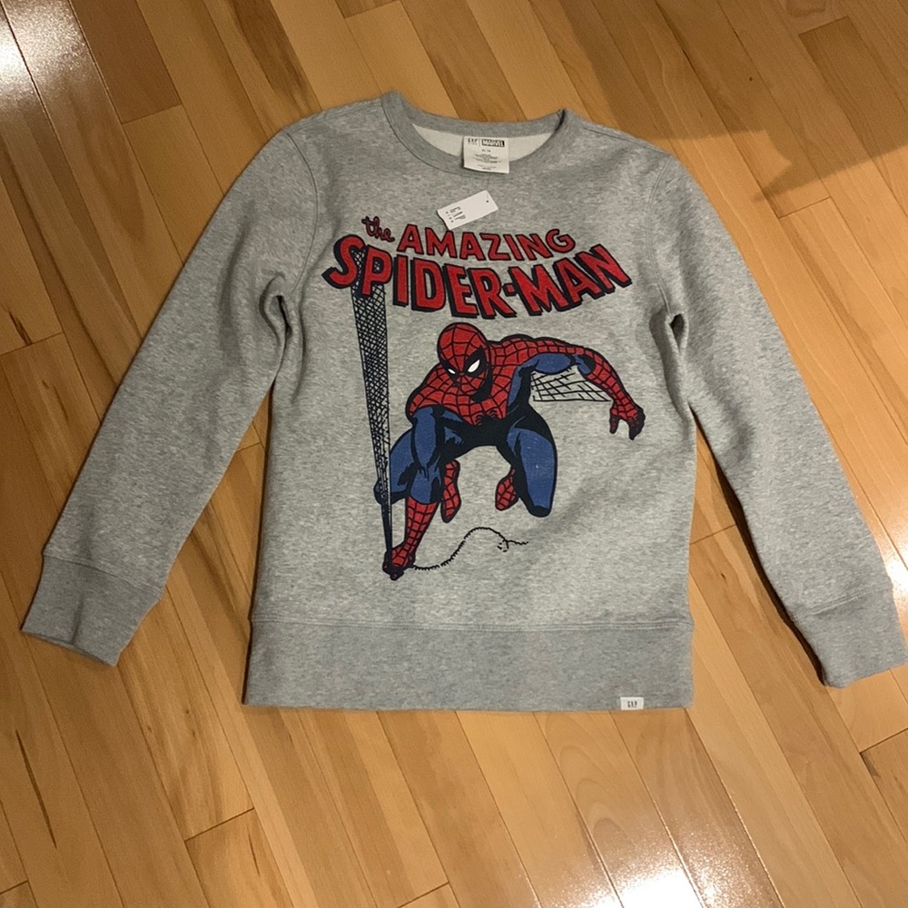 NWT Boys Gap Spider-Man Crew Sweatshirt - size XL (12)
